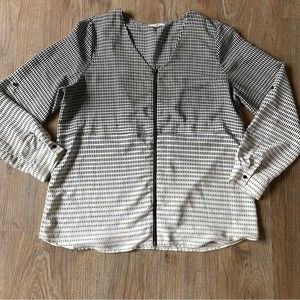 Pleione Black and White Blouse